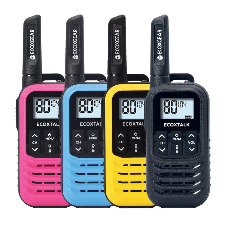 EcoX UHF 0.5W 4 Pk BK Y BL PUR