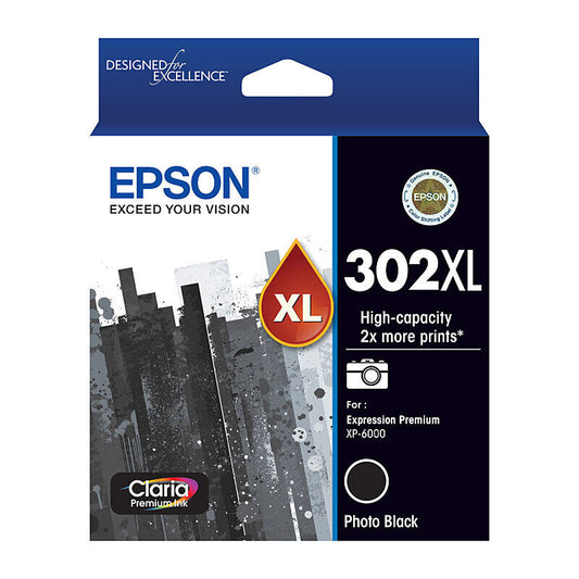 Epson 302 HY Ph Blk Ink Cart