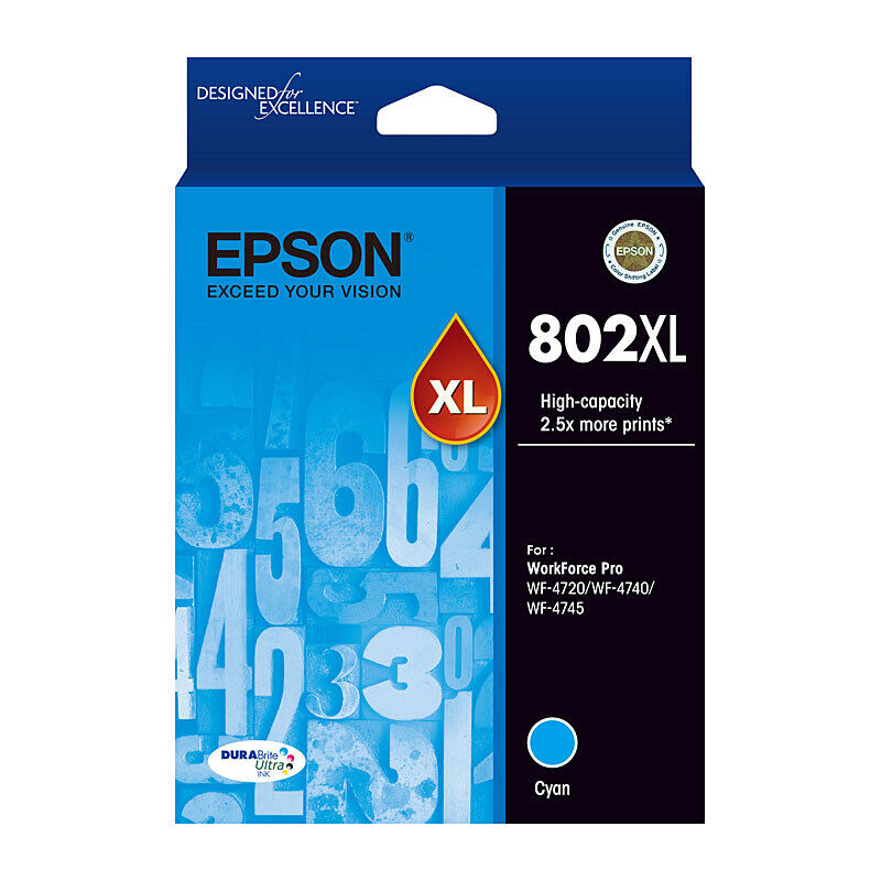 Epson 802 Cyan XL Ink Cart