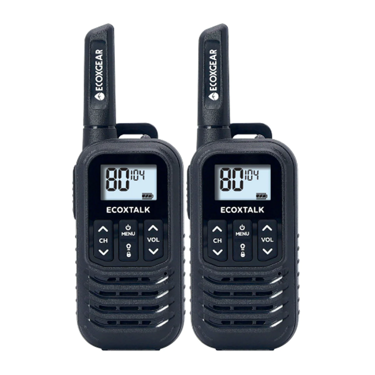 EcoX UHF 0.5W 2 Pk Black