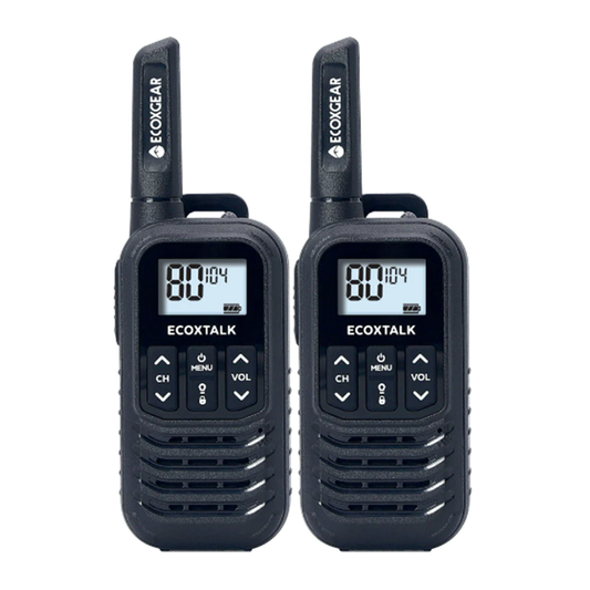 EcoX UHF 0.5W 2 Pk Black