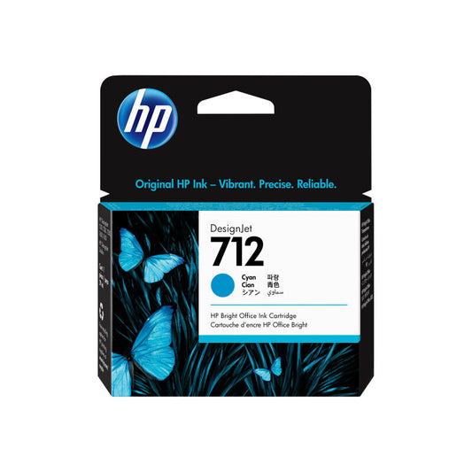 HP #712 29ml  Cyan Cart 3ED67A