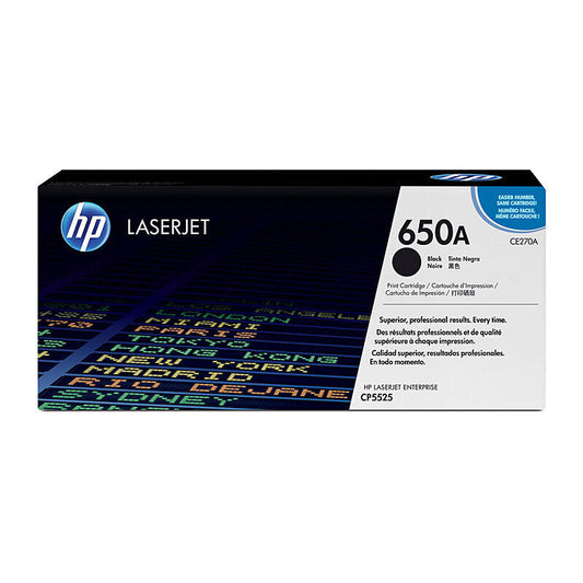 HP #650A Black Toner CE270A