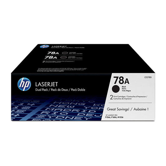 HP 78A Blk Ton Dual Pk CE278AD