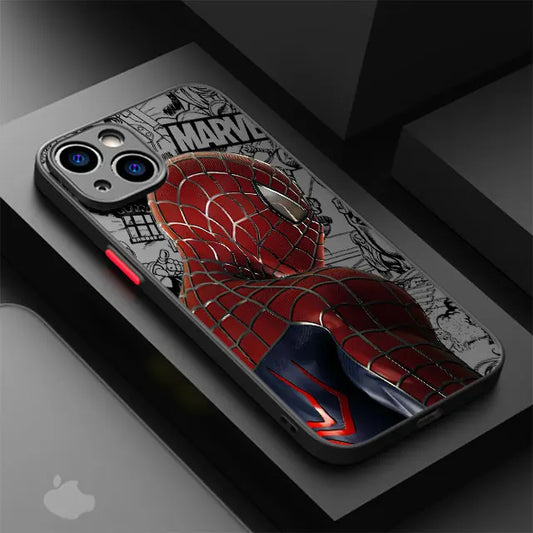 Marvel Spider-Man Venom Cover Phone Case for iPhone 14 Plus Matte Hard Shell